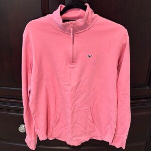 Vineyard Vines Pink Quarter-Zip Sweatshirt